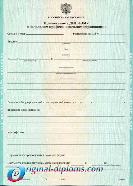 Диплом училища, лицея 2010-2027 год